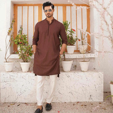 Rosewood Brown Kurta Pajama – Muslim Wear USA