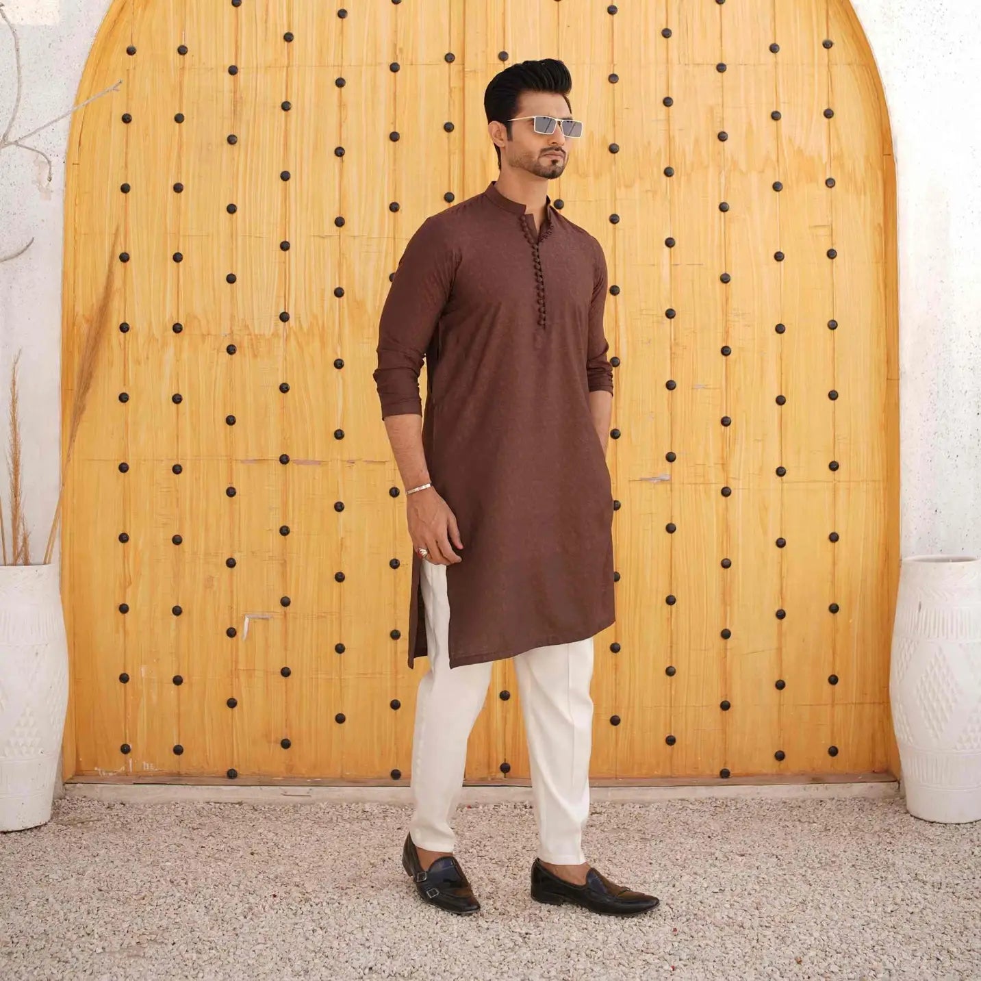 Rosewood Brown Kurta Pajama – Muslim Wear USA