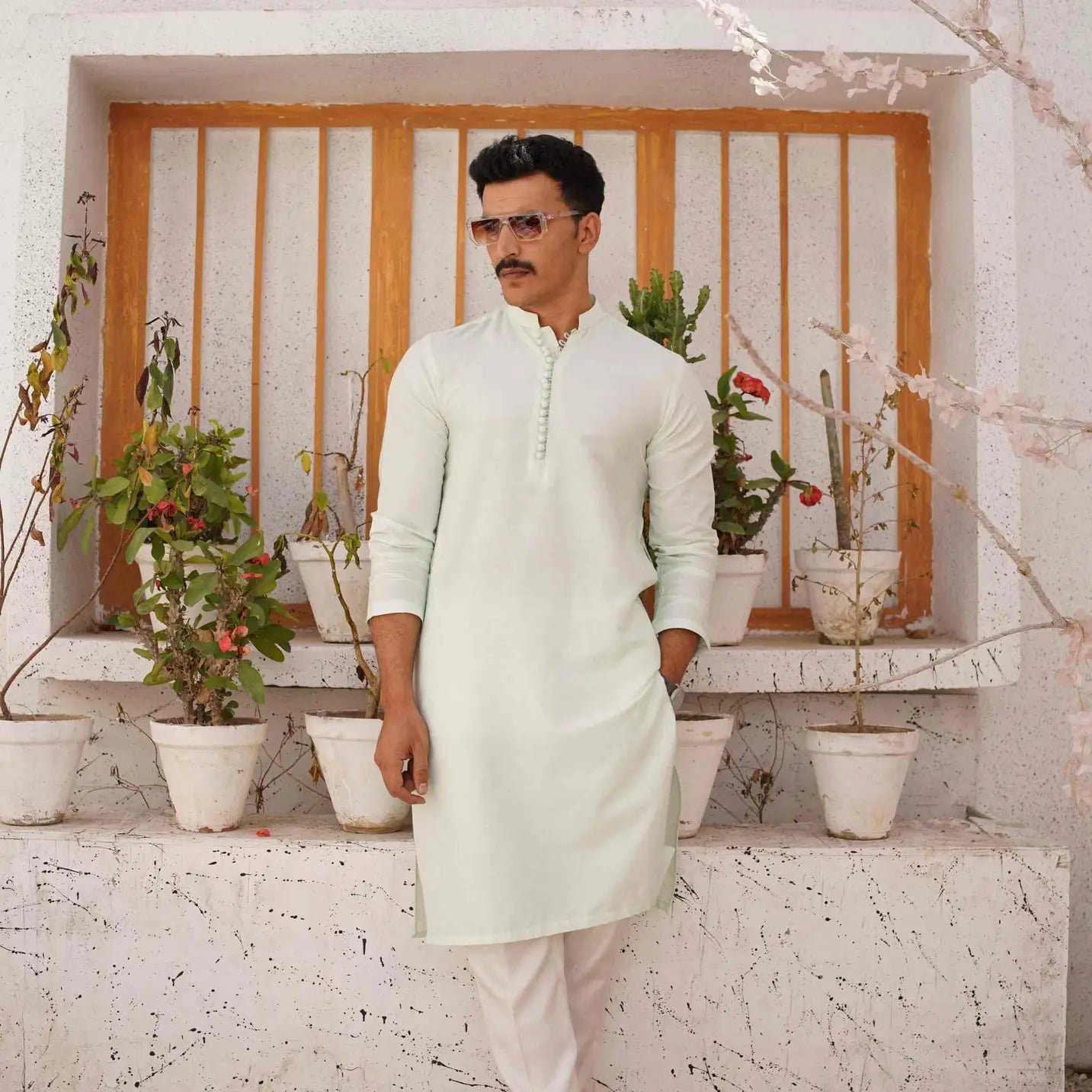 Pistachio Green Kurta Pajama – Eid & Friday Wear USA