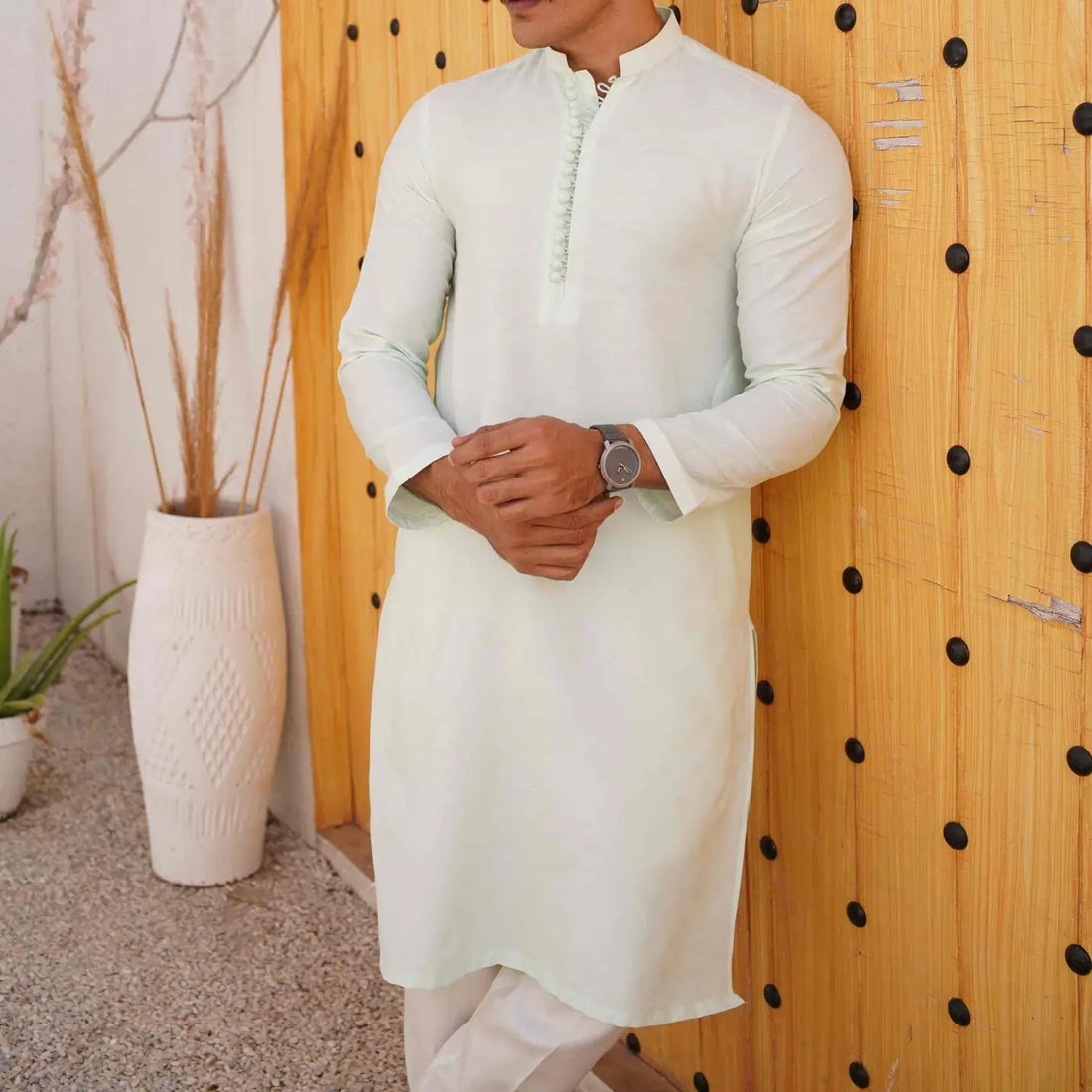 Pistachio Green Kurta Pajama – Eid & Friday Wear USA