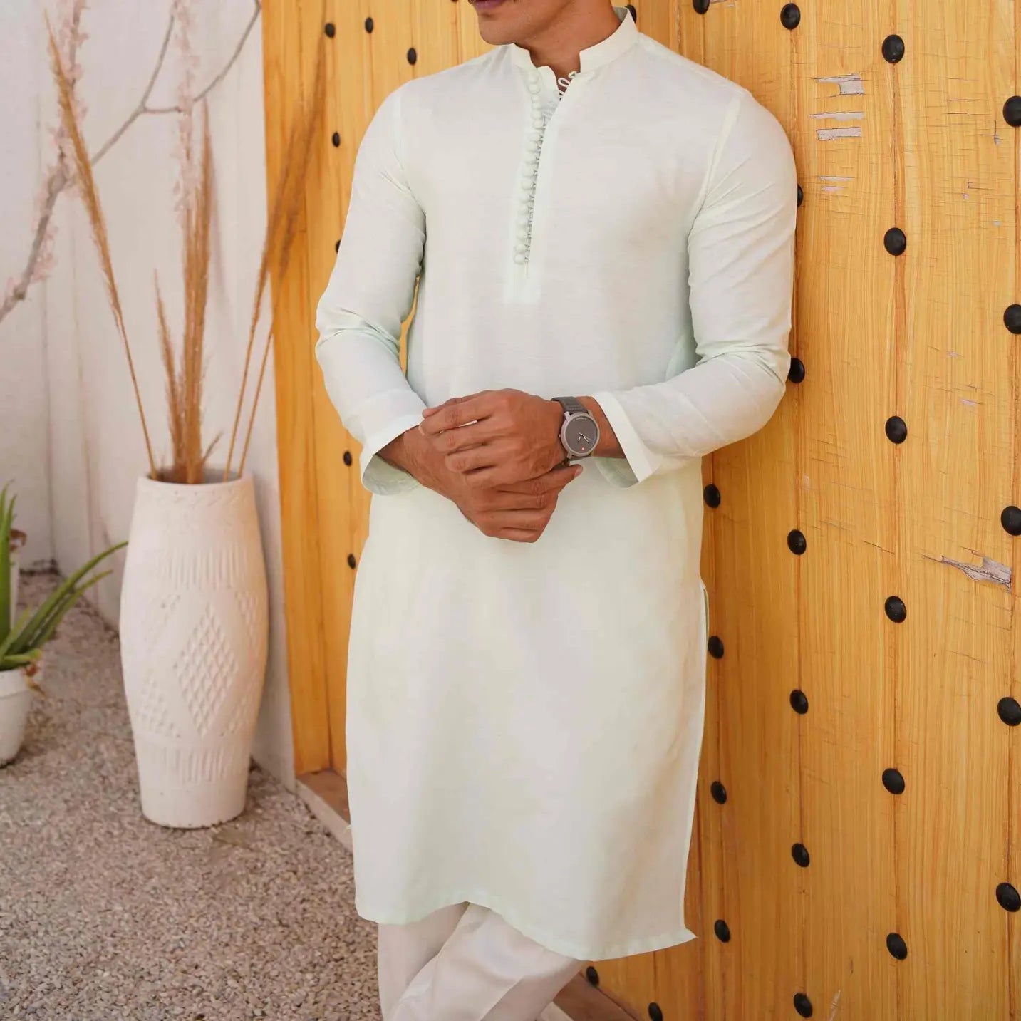 Pistachio Green Kurta Pajama – Eid & Friday Wear USA