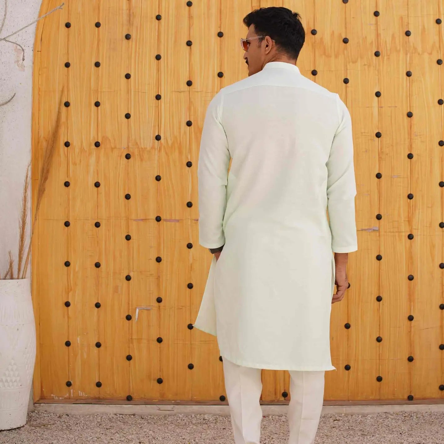 Pistachio Green Kurta Pajama – Eid & Friday Wear USA