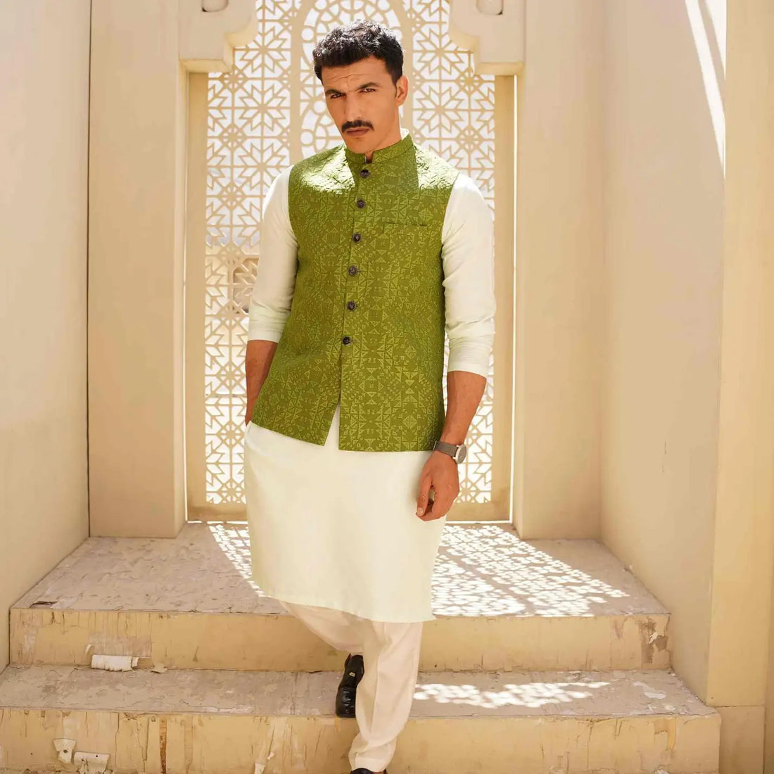 Green Waistcoat for Men – Eid & Wedding USA