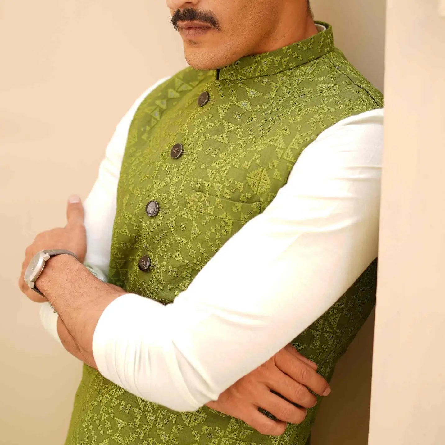 Green Waistcoat for Men – Eid & Wedding USA