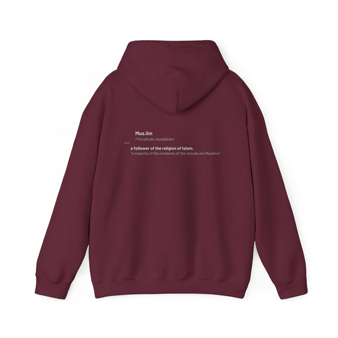 Muslim Definition Hoodie | Islamic Faith Typography Sweatshirt