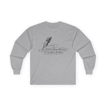 Fountain Pen Script Quote Long Sleeve Tee | Writing Literary Shirt
