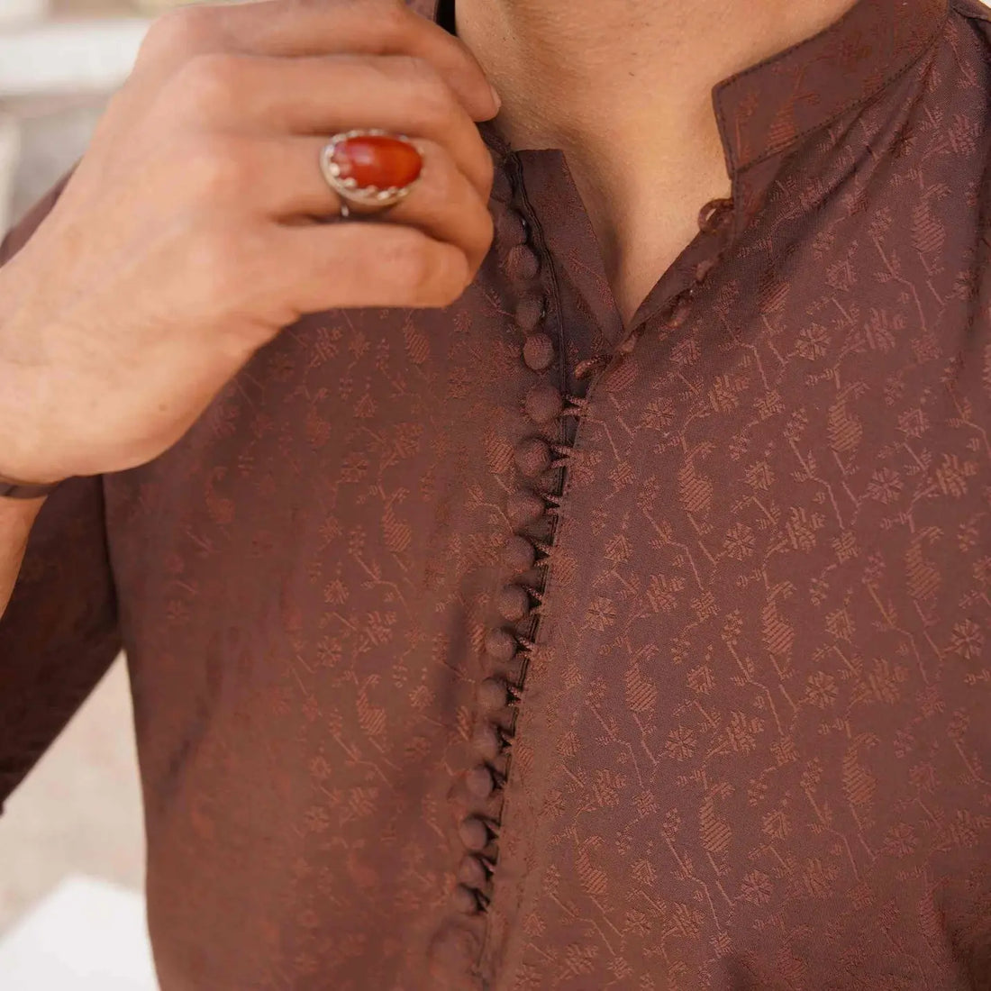 Rosewood Brown Kurta Pajama – Muslim Wear USA