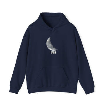 Crescent Moon with SABR Hoodie | Islamic Patience Design