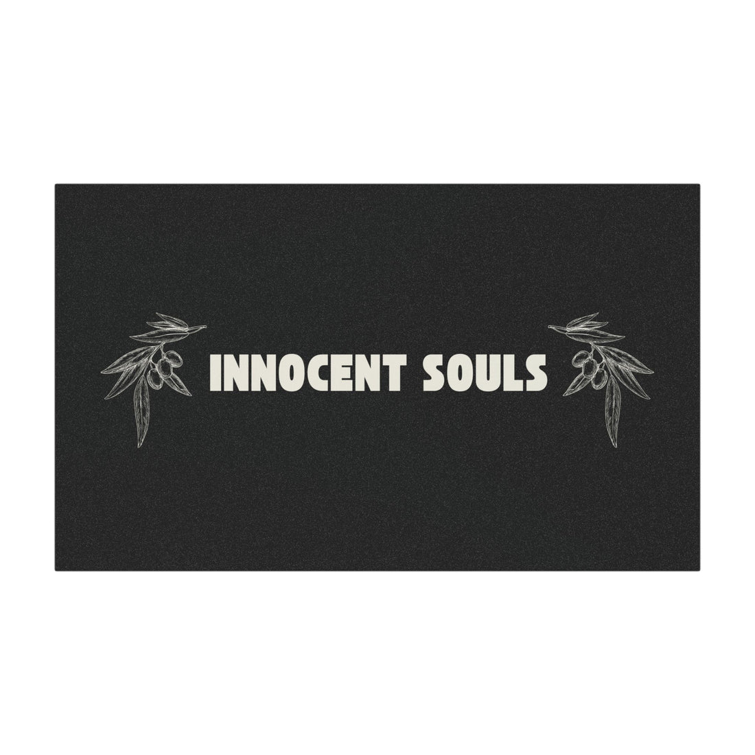 Innocent Souls Car Magnet | Black Script Floral