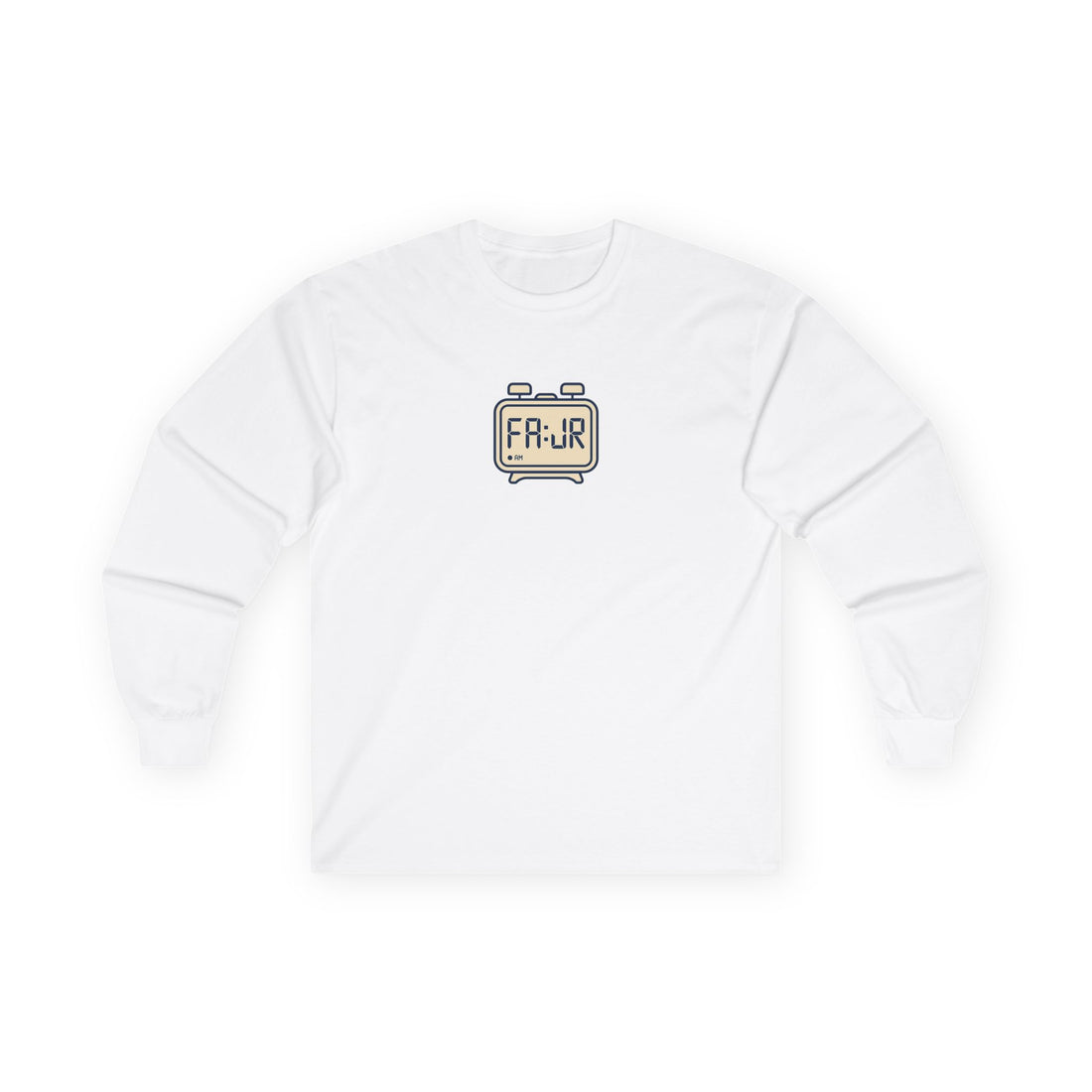 FAJR Alarm Clock Graphic Long Sleeve Tee | FA:JR Minimal Vintage Design