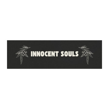 Innocent Souls Car Magnet | Black Script Floral